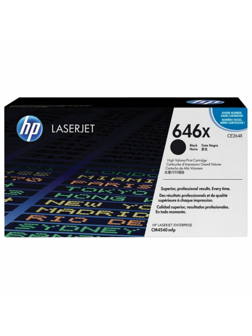 Картридж лазерный HP (CE264X) ColorLaserJet CM4540, №646X, черный, оригинальный, ресурс 17 000 страниц