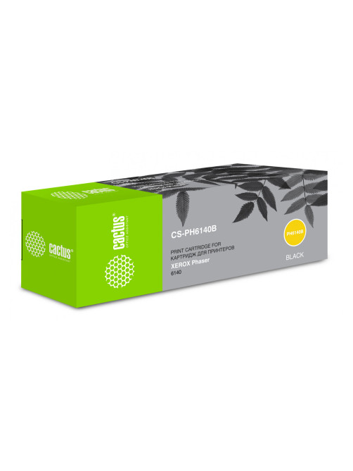 Тонер-картридж CACTUS (CS-PH6140B) для XEROX Color Phaser 6140, черный, ресурс 2600 стр.