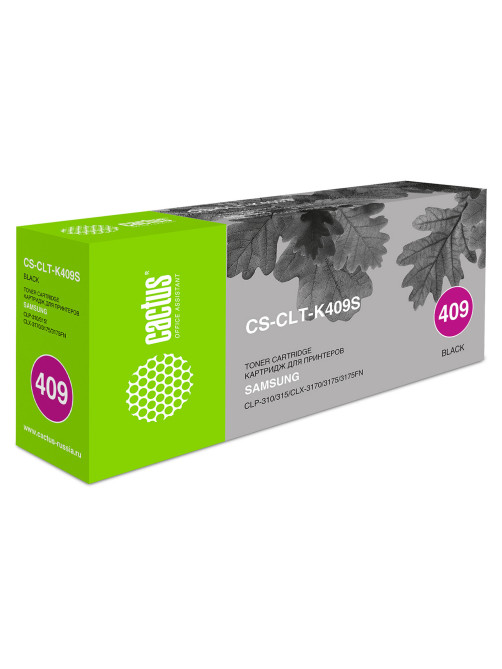 Картридж лазерный CACTUS (CS-CLT-K409S) для SAMSUNG CLP-310/315, черный, ресурс 1500 страниц