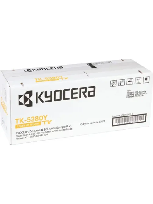 Тонер-картридж KYOCERA (TK-5380Y) ECOSYS PA4000cx/MA4000cix/MA4000cifx, желтый, ресурс 10000 страниц, оригинальный, 1T02Z0ANL0