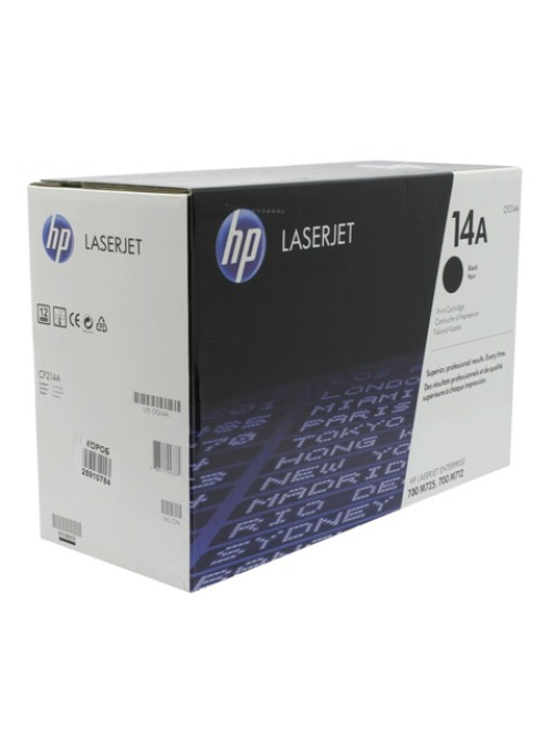 Картридж лазерный HP (CF214A) LaserJet Enterprise M725/M712, №14A, оригинальный, ресурс 10000 страниц