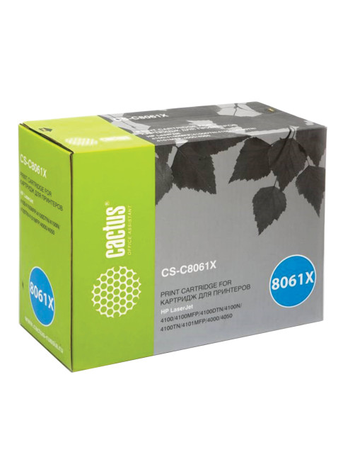 Картридж лазерный CACTUS (CS-C8061X) для HP LaserJet 4100/4100N/4100DTN/4100mfp, ресурс 10000 стр.