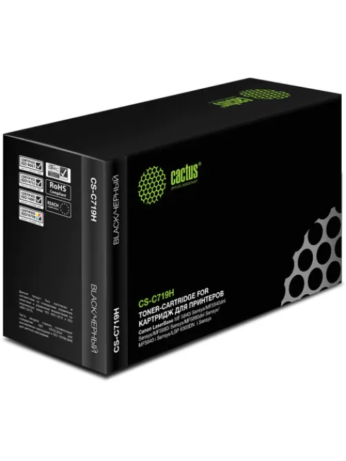 Картридж лазерный CACTUS (CS-C719H) для CANON LBP-6300dn/6650/MF5840/5880, ресурс 6400 стр.