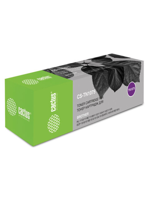 Картридж лазерный CACTUS (CS-TN1075) для BROTHER HL-1110R/DCP-1512R/MFC-1815R, ресурс 1000 стр.