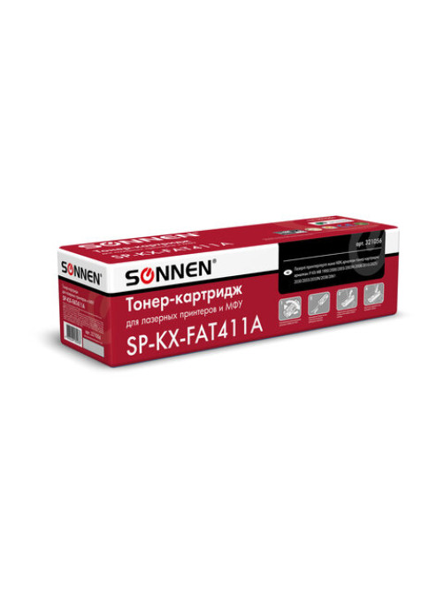 Тонер-картридж SONNEN (SP-KXFAT411A) для PANASONIC KX-MB1900/2000/2020/2030, ВЫСШЕЕ КАЧЕСТВО, ресурс 2000 стр., 321056