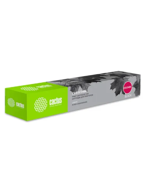 Картридж лазерный CACTUS (CS-EXV34BK) для Canon IR C2030L/C2030i/C2020i, черный, ресурс 23000 страниц