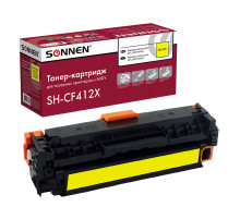 Картридж лазерный SONNEN (SH-CF412X) для HP LJ Pro M477/M452 ВЫСШЕЕ КАЧЕСТВО желтый, 5000 страниц, 363948