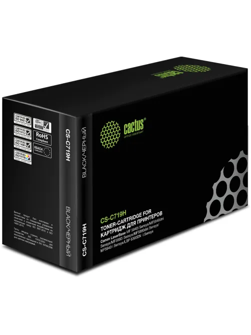 Картридж лазерный CACTUS (CS-C719H) для CANON LBP-6300dn/6650/MF5840/5880, ресурс 6400 стр.