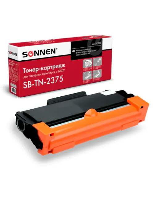 Картридж лазерный SONNEN (SB-TN2375) для BROTHER HL-L2300DR/2340DWR/DCP-L2500, ресурс 2600 страниц, 363070