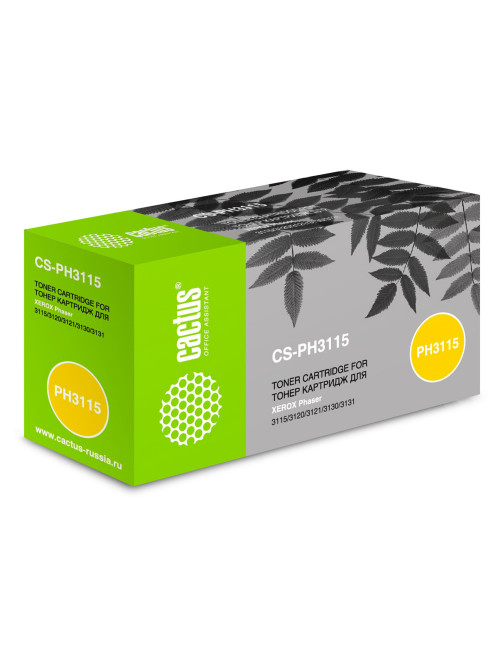 Картридж лазерный CACTUS (CS-PH3115) для XEROX Phaser 3120/3121/3130, ресурс 3000 стр.