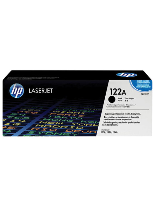 Картридж лазерный HP (Q3960A) ColorLaserJet 2550/2820 и другие, черный, оригинальный, ресурс 5000 стр.
