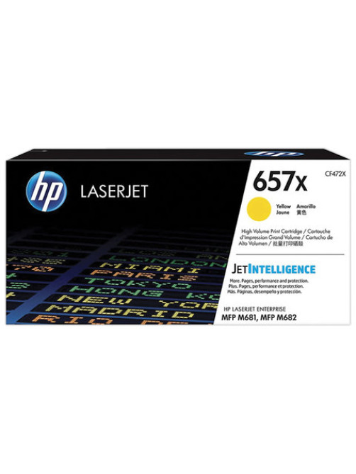 Картридж лазерный HP (CF472X) Color LJ M681dh/M681f/M682z, №657X, желтый, 23000 стр, оригинальный
