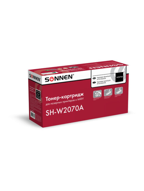 Картридж лазерный SONNEN (SH-W2070A) для HP CLJ 150/178 ВЫСШЕЕ КАЧЕСТВО, черный, 1000 страниц, 363966