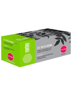 Картридж лазерный CACTUS (CS-TK5240BK) для Kyocera M5526cdn/M5526cdw/P5026cdn, черный, ресурс 4000 страниц