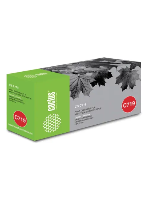 Картридж лазерный CACTUS (CS-C719) для CANON LBP-6300dn/6650dn/MF5840dn/5880dn, ресурс 2100 стр.