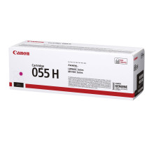 Картридж лазерный CANON (055HM) для LBP663/664/MF742/744/746, пурпурный, оригинальный, ресурс 5900 страниц, 3018C002