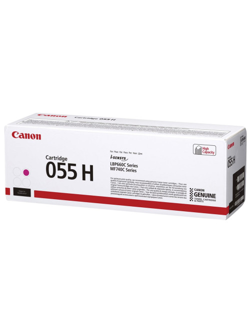 Картридж лазерный CANON (055HM) для LBP663/664/MF742/744/746, пурпурный, оригинальный, ресурс 5900 страниц, 3018C002