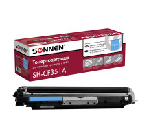 Картридж лазерный SONNEN (SH-CF351A) для HP CLJ Pro M176/177 ВЫСШЕЕ КАЧЕСТВО, голубой, 1000 страниц, 363951