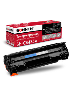 Картридж лазерный SONNEN (SH-CB435A) для HP LaserJet P1002/02W/05/06/07/08/09, ВЫСШЕЕ КАЧЕСТВО, ресурс 1500 стр., 362428