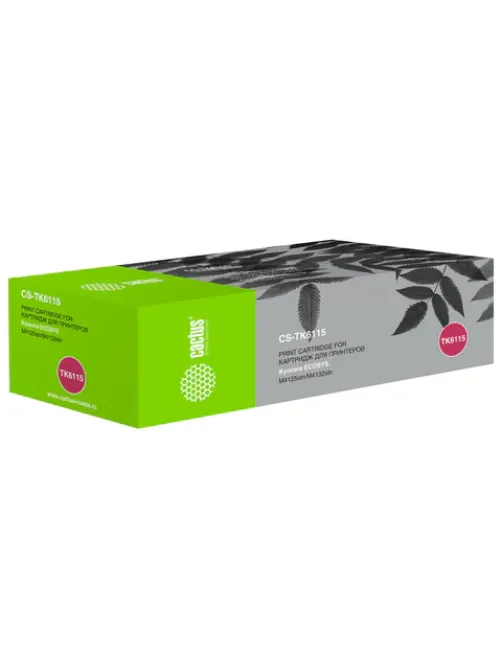 Картридж лазерный CACTUS (CS-TK6115) для Kyocera Ecosys M4125idn/M4132idn, ресурс 15000 страниц