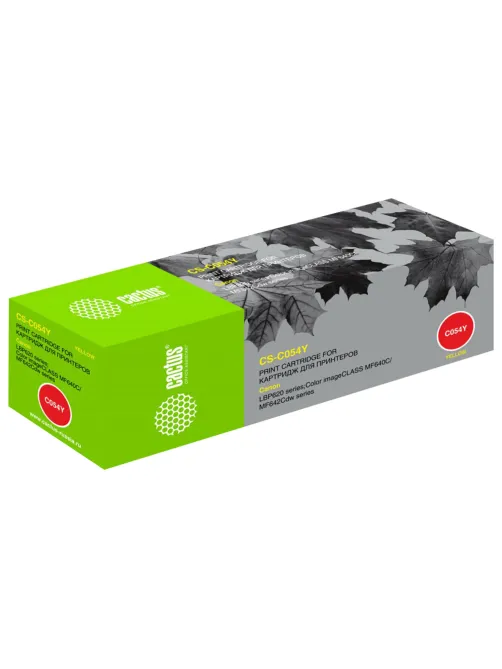 Картридж лазерный CACTUS (CS-C054Y) для Canon LBP 621/623, MF 641/643/645, желтый, ресурс 1200 страниц