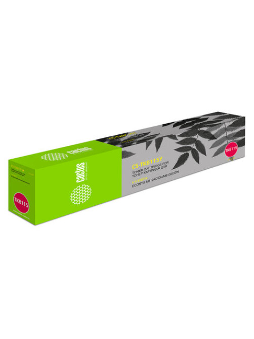 Тонер-картридж CACTUS (CS-TK8115Y) для Kyocera Mita Ecosys M8124cidn/M8130cidn, желтый, ресурс 6000 страниц