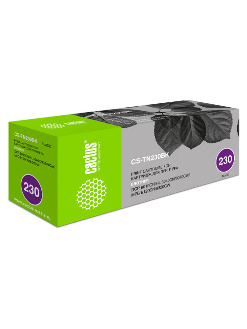 Картридж лазерный CACTUS (CS-TN230BK) для BROTHER DCP-9010CN/MFC-9120CN, черный, ресурс 2200 стр.