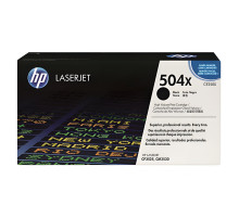 Картридж лазерный HP (CE250X) ColorLaserJet CP3525/CM3530, №504X, черный, оригинальный, ресурс 10500 страниц