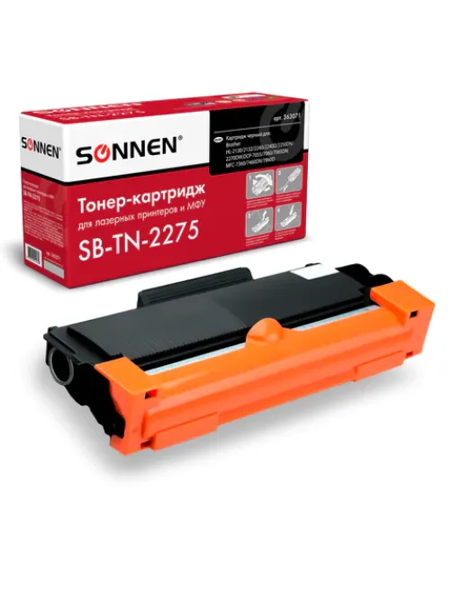 Картридж лазерный SONNEN (SB-TN2275) для BROTHER HL-2240R/2240DR/2250DNR, ресурс 2600 страниц, 363071