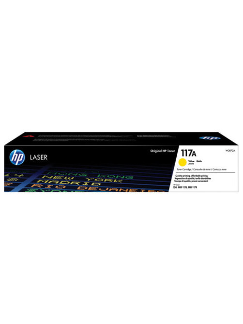 Картридж лазерный HP (W2072A) для HP Color Laser 150a/nw/178nw/fnw, №117A, желтый, оригинальный, ресурс 700 страниц