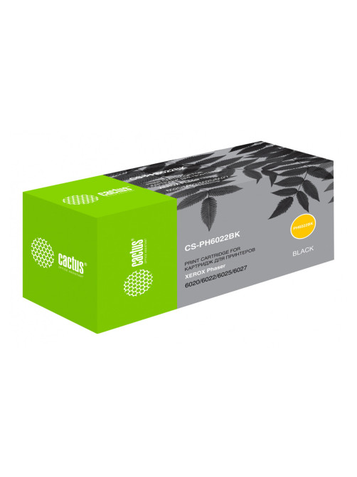 Картридж лазерный CACTUS (CS-PH6022BK) для XEROX Phaser 6020/6022/WC6025/6027, черный, ресурс 2000 стр.