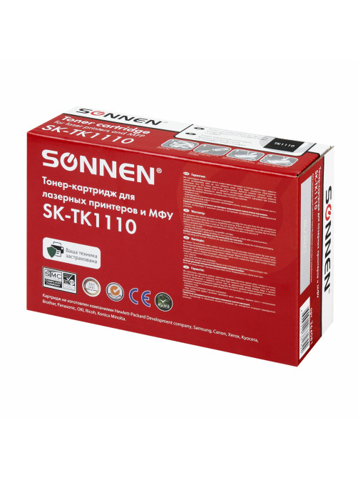 Тонер-картридж лазерный SONNEN (SK-TK1110) для KYOCERA FS-1020MFP/1040/1120MFP, ресурс 2500 стр., 364081