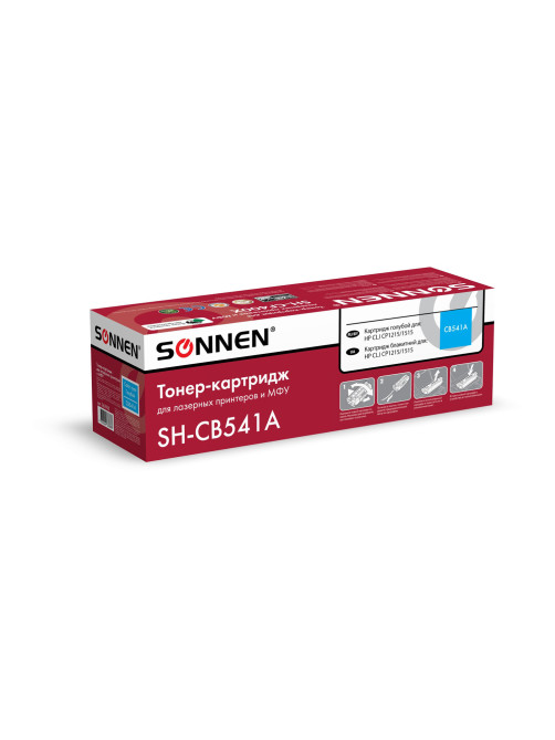 Картридж лазерный SONNEN (SH-CB541A) для HP CLJ CP1215/1515 ВЫСШЕЕ КАЧЕСТВО, голубой, 1400 страниц, 363955