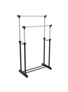 Вешалка для плечиков SHT-WR4150, 1615х860х440 мм, пластик/металл, черная/хром