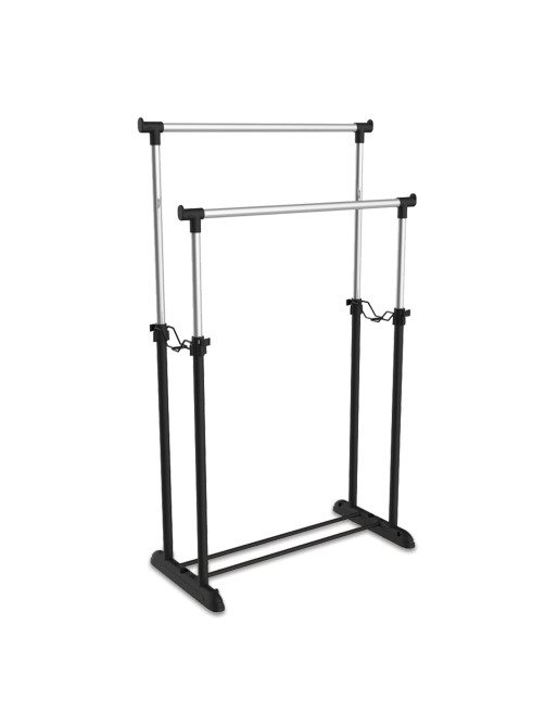 Вешалка для плечиков SHT-WR4150, 1615х860х440 мм, пластик/металл, черная/хром