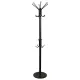 Вешалка-стойка SHT-CR450, 1,86 м, диск 37 см, 6 крючков + 4 дополнительных, металл/мрамор, черная, В1-50