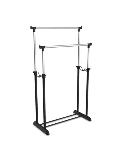 Вешалка для плечиков SHT-WR4150, 1615х860х440 мм, пластик/металл, черная/хром