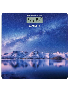 Весы напольные SCARLETT SC-BS33E022, электронные, вес до 180 кг, квадратные, стекло, звездное небо