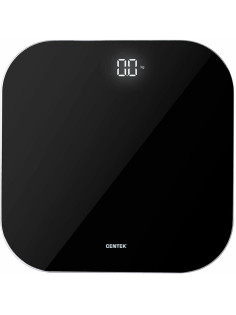 Весы напольные CENTEK CT-2440, электронные, вес до 180 кг, квадрат, стекло, черные