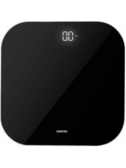 Весы напольные CENTEK CT-2440, электронные, вес до 180 кг, квадрат, стекло, черные