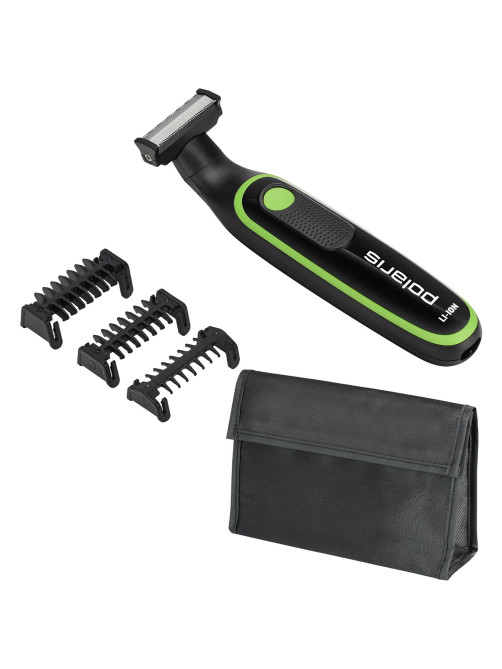 Триммер для бороды POLARIS PHC 0303RB, 3 насадки, длина 0.2-5 мм, беспроводной, черный, 45802