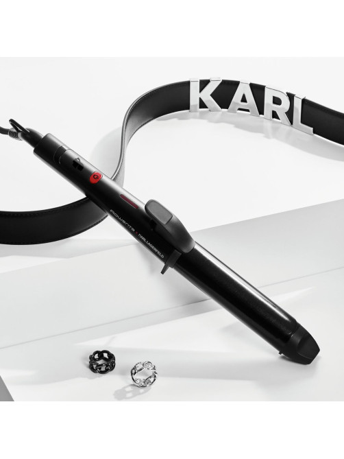 Щипцы для завивки волос ROWENTA Karl Lagerfeld CF323LF0, диаметр 32 мм, конусная форма, 120-200°C, черный, 1830008509