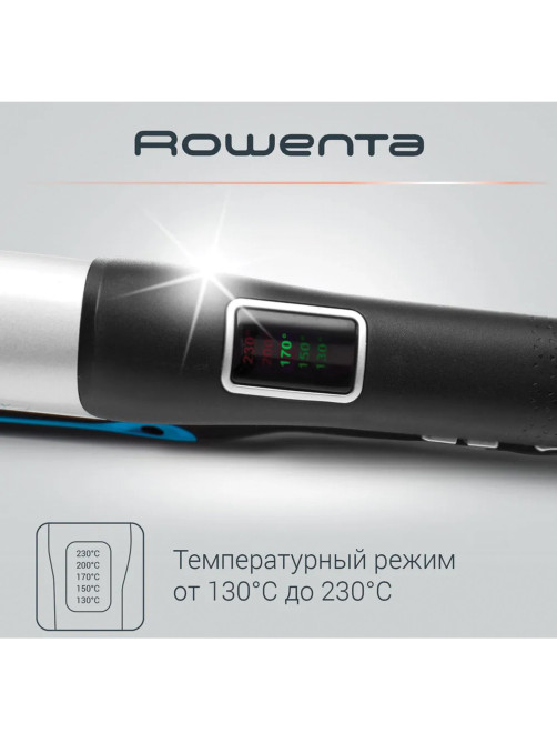 Выпрямитель для волос ROWENTA SF6220D0, 5 режимов нагрева, 130-230 °С, керамика, черный, 1830005680
