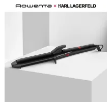 Щипцы для завивки волос ROWENTA Karl Lagerfeld CF323LF0, диаметр 32 мм, конусная форма, 120-200°C, черный, 1830008509