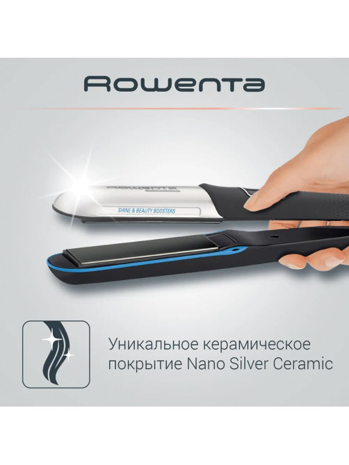 Выпрямитель для волос ROWENTA SF6220D0, 5 режимов нагрева, 130-230 °С, керамика, черный, 1830005680