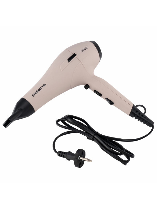 Фен POLARIS PHD 2600AСi Salon Hair, 2600 Вт, 2 скорости, 3 температурных режима, ионизация, розовый пепел, 64278, PHD 2600ACi