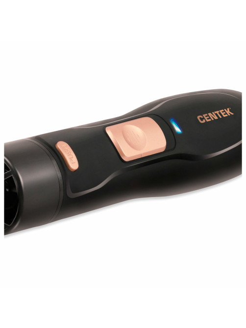 Фен-расческа CENTEK CT-2059, 1200 Вт, 2 скорости, 2 температурных режима, 3 насадки, черная