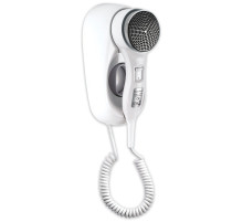 Фен для волос настенный KSITEX F-1400 WC, 1400 Вт, пластик/металл, 2 скорости, белый