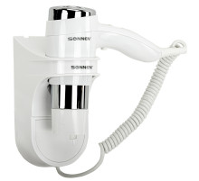 Фен для волос настенный SONNEN HD-2112 EXTRA POWER, 1600 Вт, 2 скорости, белый/хром, 608480