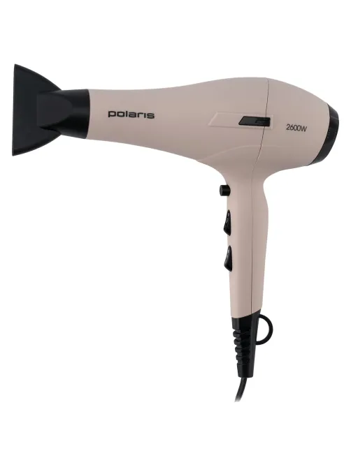 Фен POLARIS PHD 2600AСi Salon Hair, 2600 Вт, 2 скорости, 3 температурных режима, ионизация, розовый пепел, 64278, PHD 2600ACi